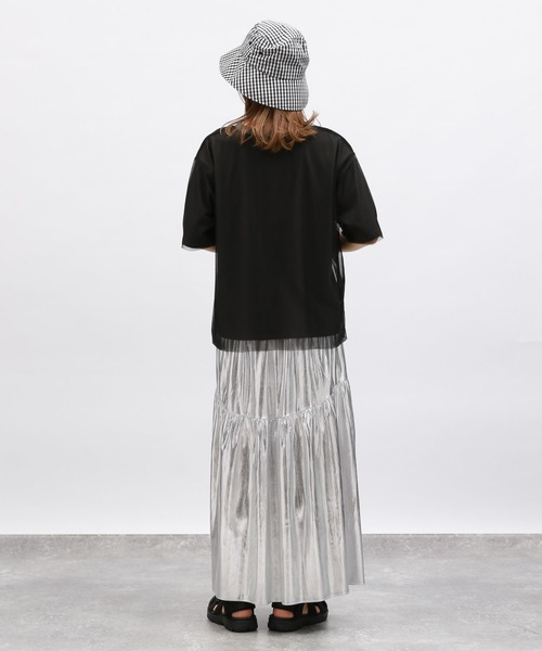 LAKOLE(ラコレ)の「チュールレイヤードTEE / 115391(Tシャツ/カットソー・レディース・ブラック/ライトブルー/オフホワイト・SMALL/MEDIUM)」の21枚目の写真