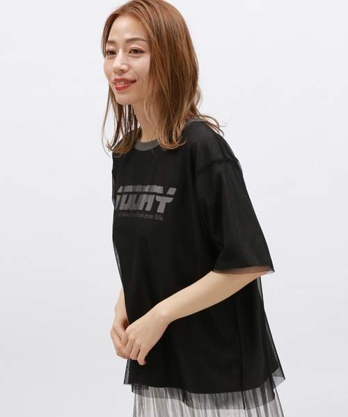 LAKOLE(ラコレ)の「チュールレイヤードTEE / 115391(Tシャツ/カットソー・レディース・ブラック/ライトブルー/オフホワイト・SMALL/MEDIUM)」の20枚目の写真