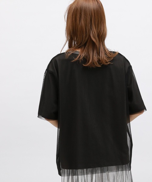 LAKOLE(ラコレ)の「チュールレイヤードTEE / 115391(Tシャツ/カットソー・レディース・ブラック/ライトブルー/オフホワイト・SMALL/MEDIUM)」の19枚目の写真