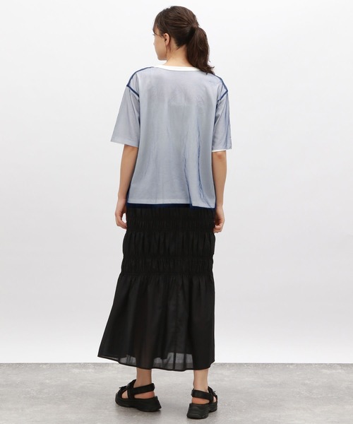 LAKOLE(ラコレ)の「チュールレイヤードTEE / 115391(Tシャツ/カットソー・レディース・ブラック/ライトブルー/オフホワイト・SMALL/MEDIUM)」の16枚目の写真