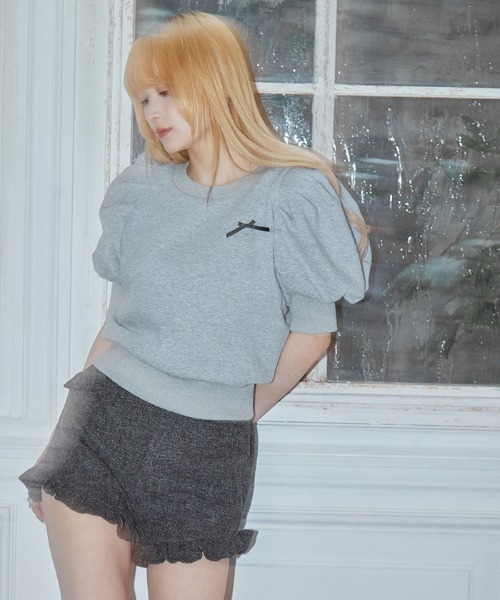 FickleBebe(フィクルベベ)の「サマーツイードフリルパンツ(その他パンツ・レディース・ピンク/ブラック/ブルーグレー・0/1)」の5枚目の写真