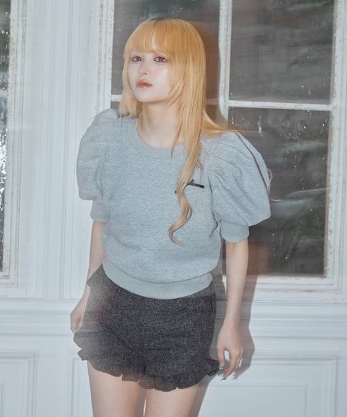 FickleBebe(フィクルベベ)の「サマーツイードフリルパンツ(その他パンツ・レディース・ピンク/ブラック/ブルーグレー・0/1)」の6枚目の写真