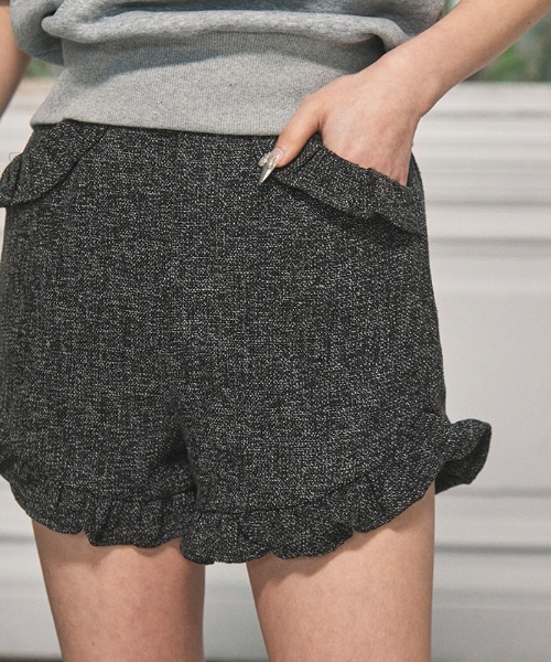 FickleBebe(フィクルベベ)の「サマーツイードフリルパンツ(その他パンツ・レディース・ピンク/ブラック/ブルーグレー・0/1)」の13枚目の写真