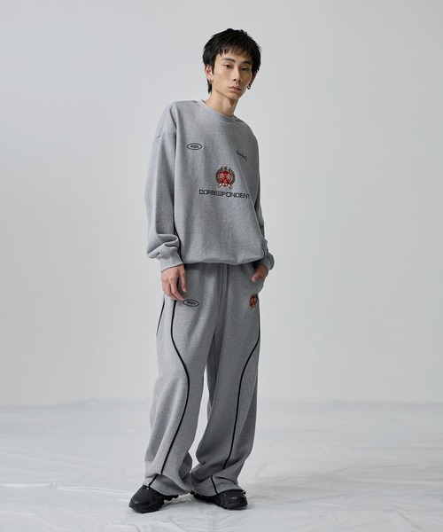 Anthem スウェットパンツ S グレー SET-UP着用可能】ドローコードパイピングオーバーサイズ ヘビー