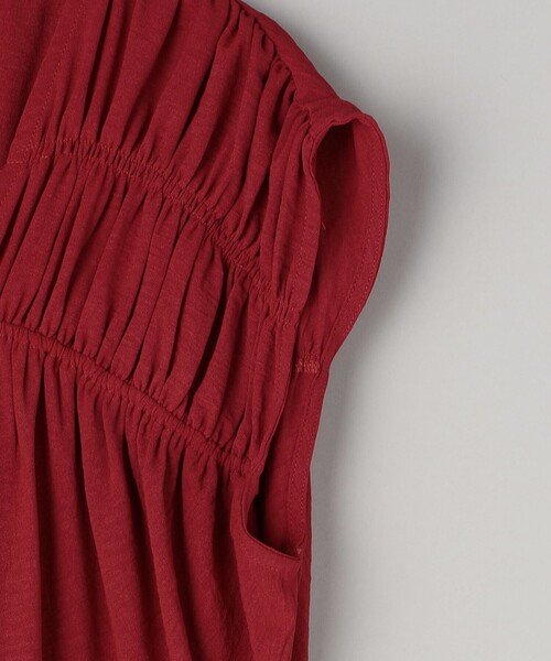 coen（コーエン）の「【RONEL】ギャザーVネックフレアワンピース（ワンピース・レディース・ブラック/ベージュ/レッド・S/M）」の12枚目の写真