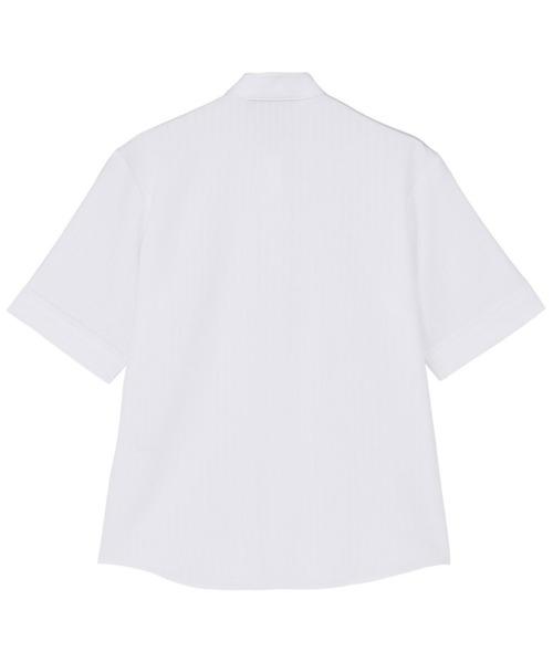 TOKYO SHIRTS（トウキョウシャツ）の「COFREX スタンドピンタック 五分袖ブラウス レディースシャツ（シャツ/ブラウス・レディース・ホワイト・LL/L/S/M）」の2枚目の写真