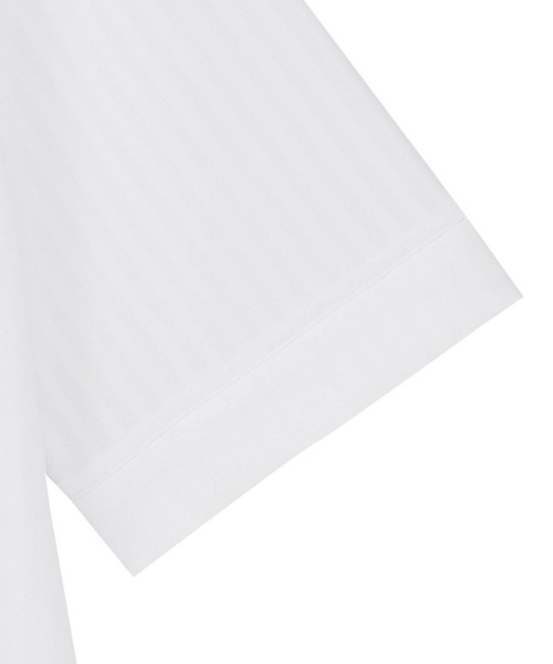 TOKYO SHIRTS（トウキョウシャツ）の「COFREX スタンドピンタック 五分袖ブラウス レディースシャツ（シャツ/ブラウス・レディース・ホワイト・LL/L/S/M）」の4枚目の写真