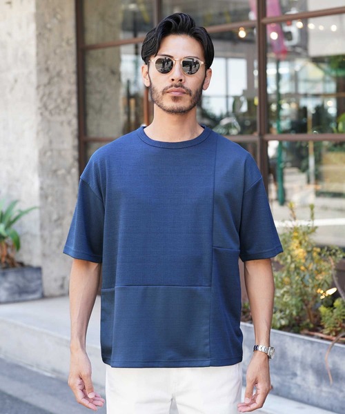 XLARGE パネル切り替えデザイン 半袖Ｔシャツ 古着感がおしゃれ 楽天市場】半袖Tシャツ カットソー パネル切替 オーバーサイズ