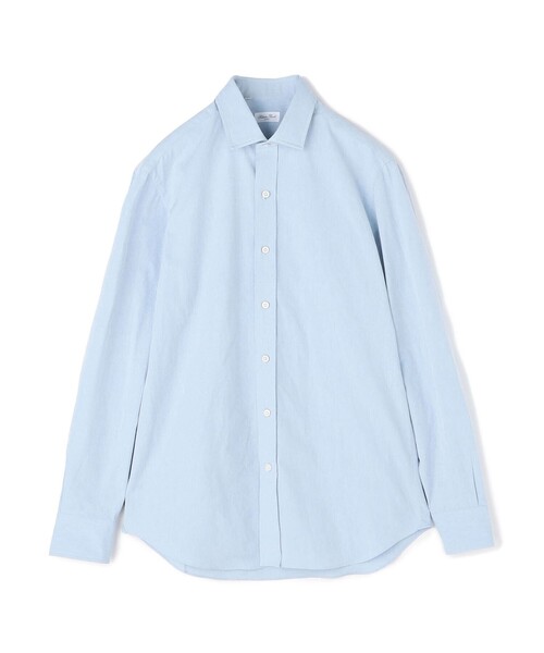 Salvatore Piccolo(サルヴァトーレピッコロ)の「Salvatore Piccolo コットン セミワイドカラーシャツ(シャツ/ブラウス・メンズ・ネイビー/ホワイト・L/M)」の2枚目の写真