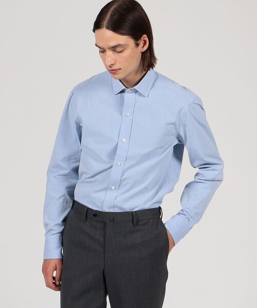 Salvatore Piccolo(サルヴァトーレピッコロ)の「Salvatore Piccolo コットン セミワイドカラーシャツ(シャツ/ブラウス・メンズ・ネイビー/ホワイト・L/M)」の3枚目の写真