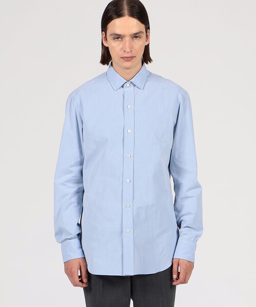 Salvatore Piccolo(サルヴァトーレピッコロ)の「Salvatore Piccolo コットン セミワイドカラーシャツ(シャツ/ブラウス・メンズ・ネイビー/ホワイト・L/M)」の4枚目の写真