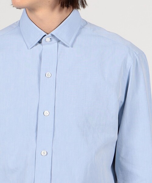 Salvatore Piccolo(サルヴァトーレピッコロ)の「Salvatore Piccolo コットン セミワイドカラーシャツ(シャツ/ブラウス・メンズ・ネイビー/ホワイト・L/M)」の7枚目の写真