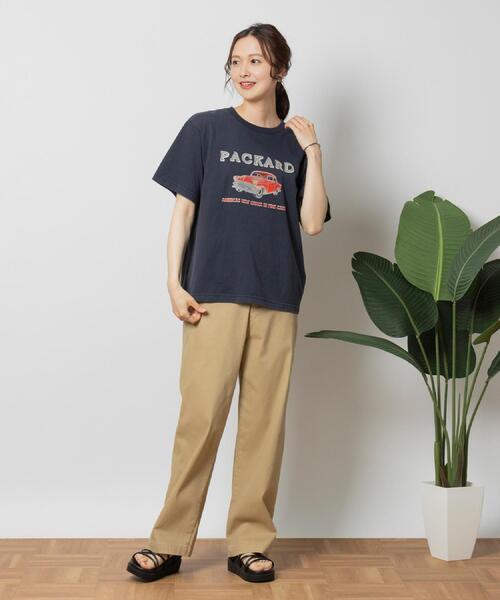 Right-on(ライトオン)の「Other(ソノタ)【レディース】カラーフロッキーTシャツ(Tシャツ/カットソー・レディース・ネイビー・M/L/XL)」の22枚目の写真