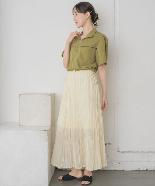 RETRO GIRL（レトロガール）の「メッシュ切り替えナイロンBZ（その他アウター・レディース・ライトグレー/グリーン/ナチュラル・FREE）」の4枚目の写真