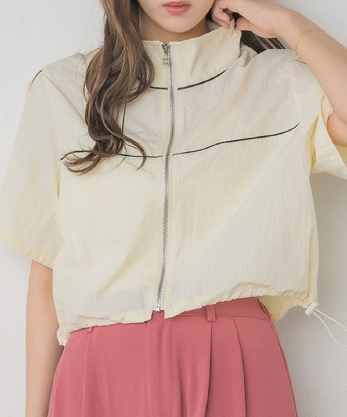 RETRO GIRL（レトロガール）の「メッシュ切り替えナイロンBZ（その他アウター・レディース・ライトグレー/グリーン/ナチュラル・FREE）」の3枚目の写真