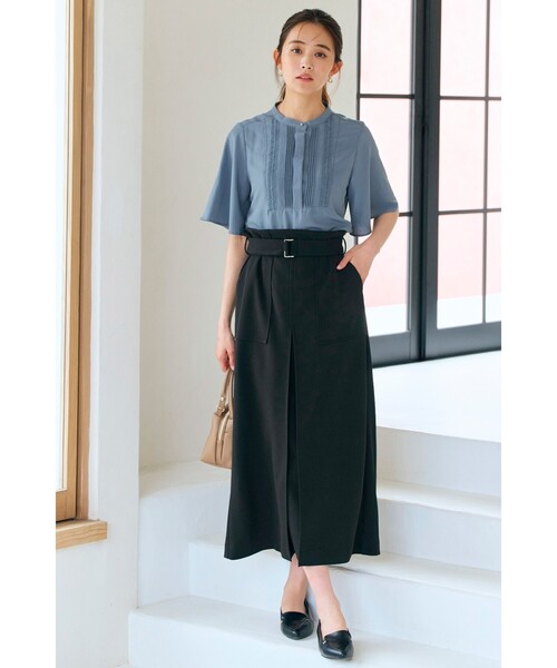 grove(グローブ)の「◆取り外しサス付きタックベイカースカート(スカート・レディース・キャメル/ブラック・02/03/01/04/05)」の6枚目の写真