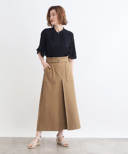 grove(グローブ)の「◆取り外しサス付きタックベイカースカート(スカート・レディース・キャメル/ブラック・02/03/01/04/05)」の18枚目の写真