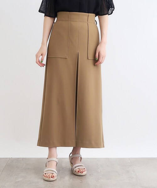 grove(グローブ)の「◆取り外しサス付きタックベイカースカート(スカート・レディース・キャメル/ブラック・02/03/01/04/05)」の3枚目の写真