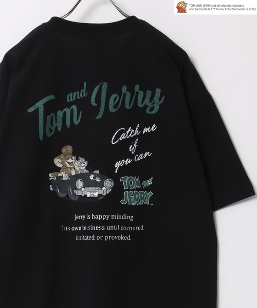 Tom＆Jerry（トムアンドジェリー）の「Tom and Jerry/トムとジェリー キャラクター ワンポイントロゴ刺繍  バックプリント オーバーサイズ半袖Ｔシャツ レディース メンズ（Tシャツ/カットソー・レディース・ホワイト系その他/ホワイト系その他2/ブラック系その他/ホワイト/ブラック系その他2/ブラック/ブラック系その他3/ホワイト系その他4/ブルー系その他/ホワイト系その他3・L/M）」の7枚目の写真