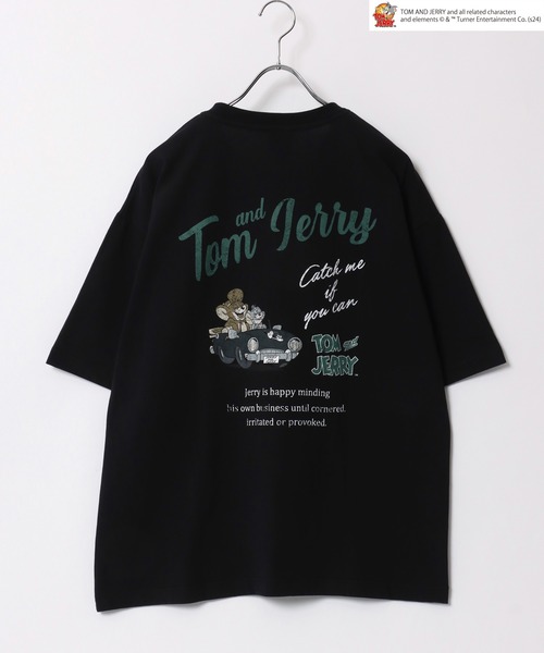 Tom＆Jerry（トムアンドジェリー）の「Tom and Jerry/トムとジェリー キャラクター ワンポイントロゴ刺繍  バックプリント オーバーサイズ半袖Ｔシャツ レディース メンズ（Tシャツ/カットソー・レディース・ホワイト系その他/ホワイト系その他2/ブラック系その他/ホワイト/ブラック系その他2/ブラック/ブラック系その他3/ホワイト系その他4/ブルー系その他/ホワイト系その他3・L/M）」の16枚目の写真
