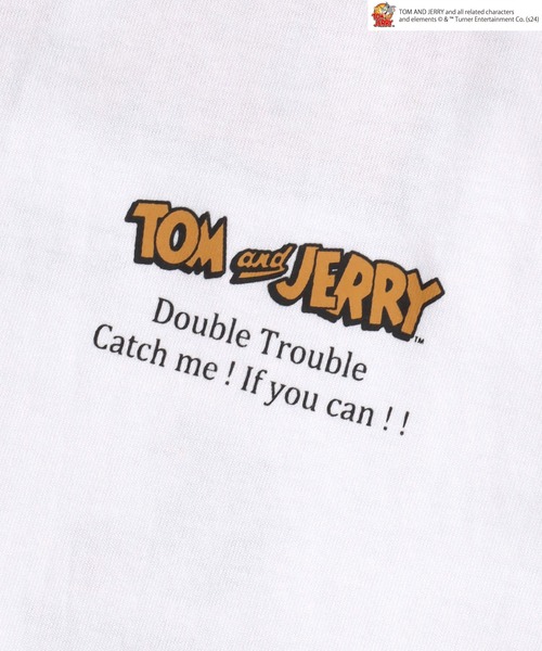 Tom＆Jerry（トムアンドジェリー）の「Tom and Jerry/トムとジェリー キャラクター ワンポイントロゴ刺繍  バックプリント オーバーサイズ半袖Ｔシャツ レディース メンズ（Tシャツ/カットソー・レディース・ホワイト系その他/ホワイト系その他2/ブラック系その他/ホワイト/ブラック系その他2/ブラック/ブラック系その他3/ホワイト系その他4/ブルー系その他/ホワイト系その他3・L/M）」の20枚目の写真