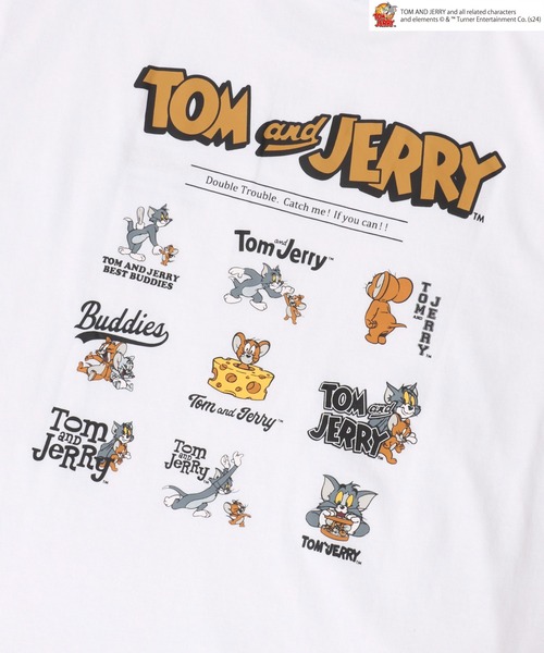 Tom＆Jerry（トムアンドジェリー）の「Tom and Jerry/トムとジェリー キャラクター ワンポイントロゴ刺繍  バックプリント オーバーサイズ半袖Ｔシャツ レディース メンズ（Tシャツ/カットソー・レディース・ホワイト系その他/ホワイト系その他2/ブラック系その他/ホワイト/ブラック系その他2/ブラック/ブラック系その他3/ホワイト系その他4/ブルー系その他/ホワイト系その他3・L/M）」の11枚目の写真