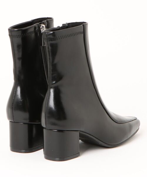 EVOL（イーボル）の「【EVOL】スクエア4.5cmヒールショートブーツ IX5500（ブーツ・レディース・シルバー/ブラウン/ブラック・LL/S/M/L）」の5枚目の写真