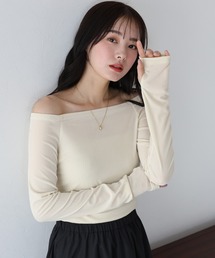 BLUEEAST | ベロアオフショルTシャツ(Tシャツ/カットソー)