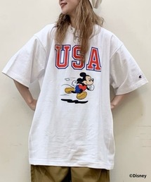 Champion(チャンピオン)プリントリバースウィーブTシャツ
