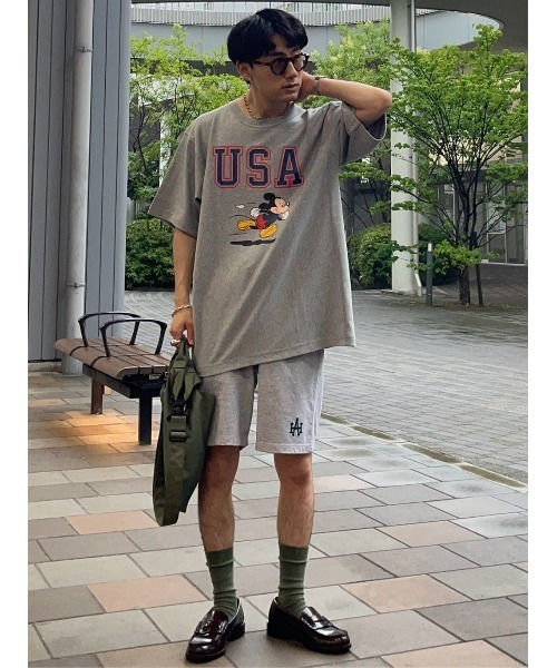 Champion（チャンピオン）の「Champion(チャンピオン)プリントリバースウィーブTシャツ（Tシャツ/カットソー・メンズ・ホワイト/ネイビー/グレー・M/L/XL）」の7枚目の写真