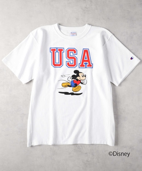 Champion（チャンピオン）の「Champion(チャンピオン)プリントリバースウィーブTシャツ（Tシャツ/カットソー・メンズ・ホワイト/ネイビー/グレー・M/L/XL）」の16枚目の写真