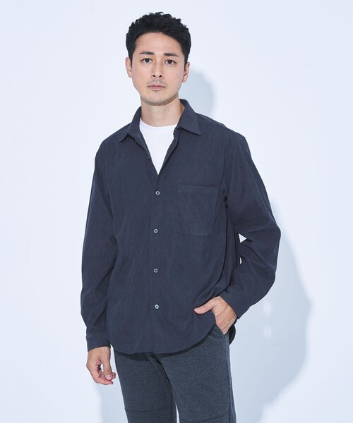 green label relaxing（グリーンレーベルリラクシング）の「【WEB限定】JUST fit コーデュロイ 長袖 シャツ（シャツ/ブラウス・メンズ・ネイビー/ブラック/ブラウン・S/M/L/XL）」の10枚目の写真