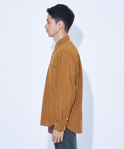 green label relaxing（グリーンレーベルリラクシング）の「【WEB限定】JUST fit コーデュロイ 長袖 シャツ（シャツ/ブラウス・メンズ・ネイビー/ブラック/ブラウン・S/M/L/XL）」の18枚目の写真