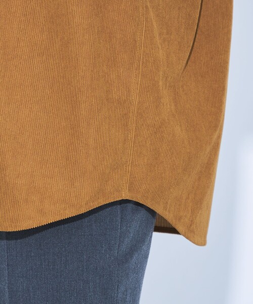 green label relaxing（グリーンレーベルリラクシング）の「【WEB限定】JUST fit コーデュロイ 長袖 シャツ（シャツ/ブラウス・メンズ・ネイビー/ブラック/ブラウン・S/M/L/XL）」の6枚目の写真