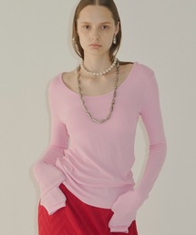 Super long sleeve 2way U-neck top/ スーパーロングスリーブ2wayUネックトップ