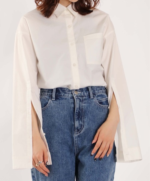 【セール】スリットビッグシャツ（シャツ/ブラウス）｜1chaku.（イッチャク）