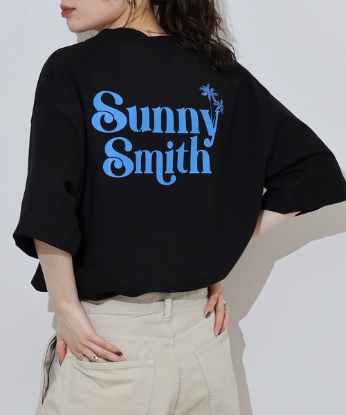 Sunny Smith(サニースミス)の「Sunnysmith 11.6ウルトラヘビーオンス Heavy Smith刺繍ロゴTシャツ(Tシャツ/カットソー・メンズ・ブラック・L)」の4枚目の写真
