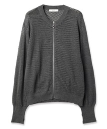 MESH ZIP CARDIGAN