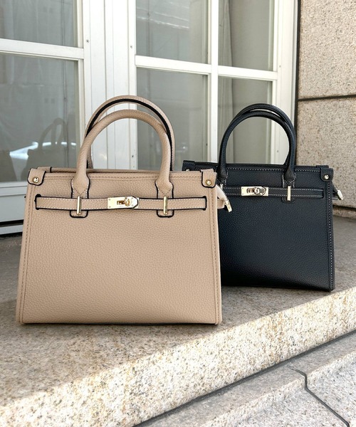 Julia Boutique(ジュリアブティック)の「ベルトデザインハンドバッグ/24633(ハンドバッグ・レディース・ベージュ/ブラック・ONE)」の7枚目の写真