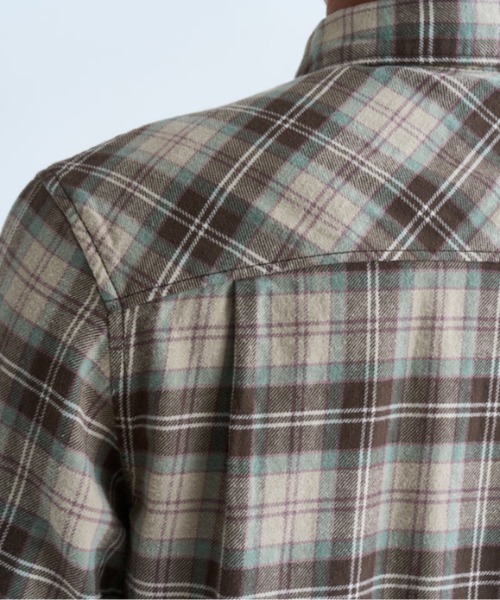 Quiksilver(クイックシルバー)の「ENSIGN CLASSIC FLANN/クイックシルバー長袖チェックシャツ(シャツ/ブラウス・メンズ・ブラウン/ブルー・SMALL/MEDIUM/LARGE/X-LARGE)」の5枚目の写真
