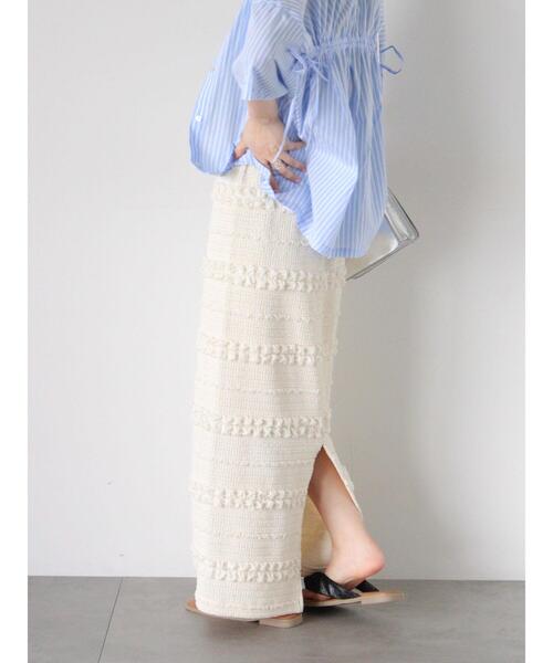 ehka sopo(エヘカソポ)の「ポコポコナロースカート(スカート・レディース・ブラック/グリーン/キナリ・F)」の20枚目の写真