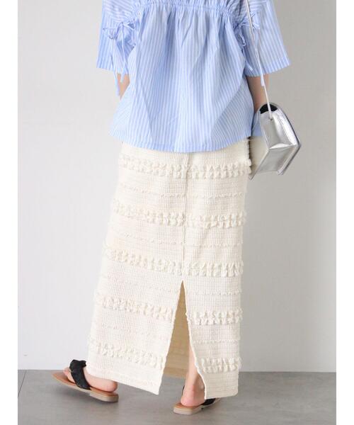 ehka sopo(エヘカソポ)の「ポコポコナロースカート(スカート・レディース・ブラック/グリーン/キナリ・F)」の19枚目の写真