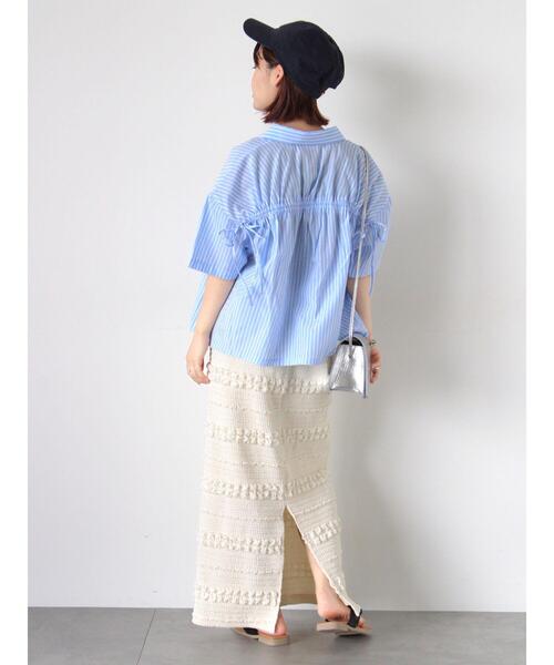 ehka sopo(エヘカソポ)の「ポコポコナロースカート(スカート・レディース・ブラック/グリーン/キナリ・F)」の15枚目の写真