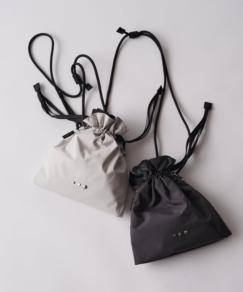 SML Exclusive 巾着ショルダーバッグ チャコールグレー SML / エスエムエル】Exclusive 巾着ショルダーバッグ