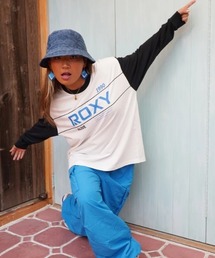 BIG DEAL L/S TEE/ロキシーロゴオーバーサイズシルエット長袖ロンT