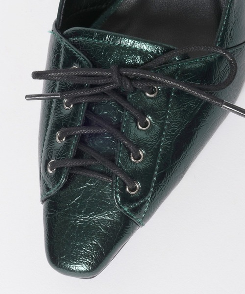 PAGEBOY(ページボーイ)の「レースアップミュール(パンプス・レディース・ダークグリーン/シルバー・MEDIUM/LARGE)」の16枚目の写真