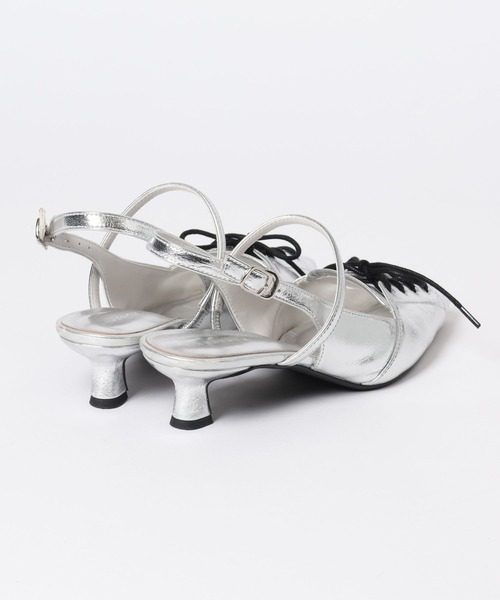 PAGEBOY(ページボーイ)の「レースアップミュール(パンプス・レディース・ダークグリーン/シルバー・MEDIUM/LARGE)」の10枚目の写真