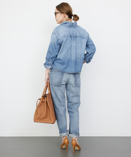 Citizens of humanity（シチズンズオブヒューマニティー）の「【CITIZENS OF HUMANITY/シチズンズ オブ ヒューマニティー】CROPPED DENIM SHIRT（シャツ/ブラウス・レディース・ブルー・FREE）」の7枚目の写真