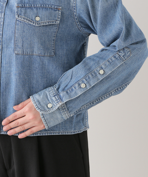 Citizens of humanity（シチズンズオブヒューマニティー）の「【CITIZENS OF HUMANITY/シチズンズ オブ ヒューマニティー】CROPPED DENIM SHIRT（シャツ/ブラウス・レディース・ブルー・FREE）」の15枚目の写真