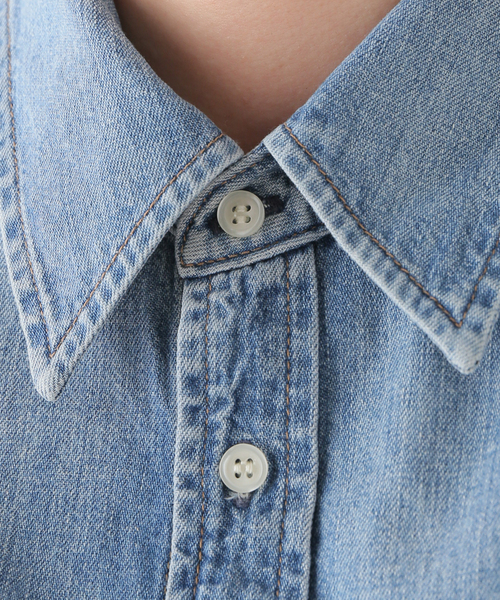 Citizens of humanity（シチズンズオブヒューマニティー）の「【CITIZENS OF HUMANITY/シチズンズ オブ ヒューマニティー】CROPPED DENIM SHIRT（シャツ/ブラウス・レディース・ブルー・FREE）」の17枚目の写真